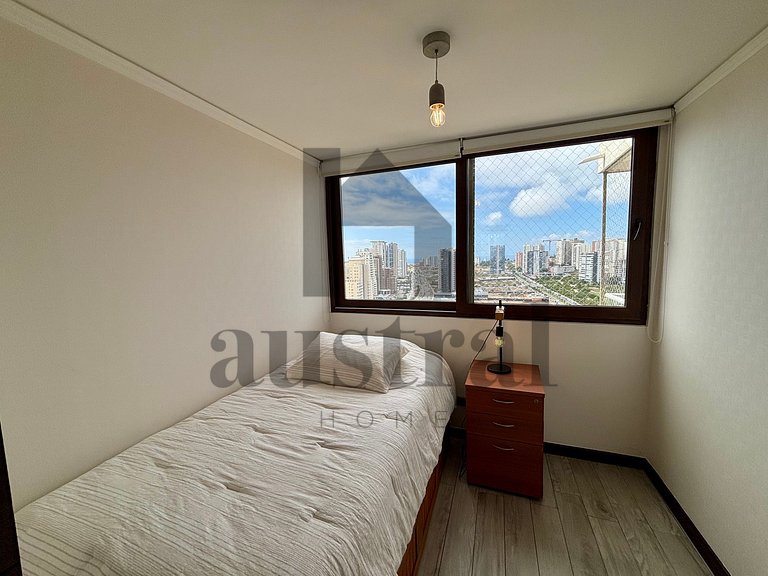 Depto em edifício moderno em Edmundo Eluchans