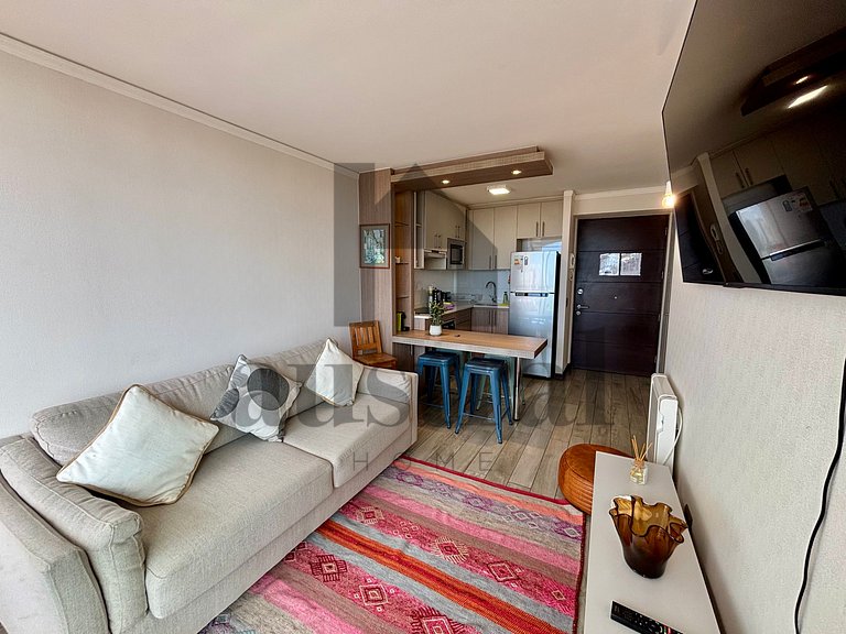 Depto em edifício moderno em Edmundo Eluchans