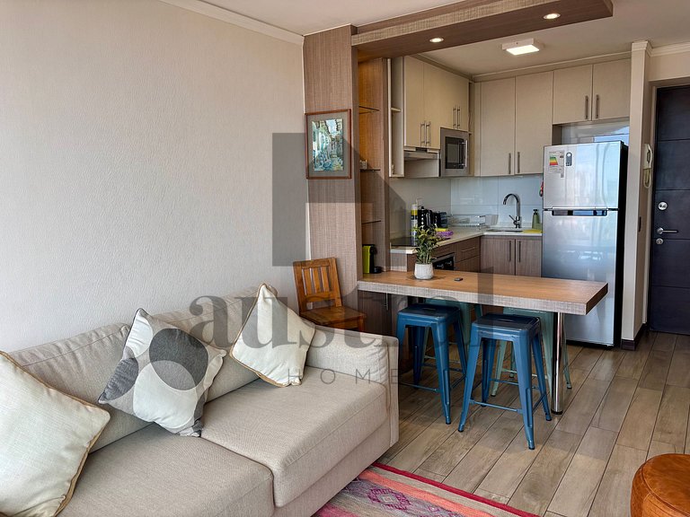 Depto em edifício moderno em Edmundo Eluchans