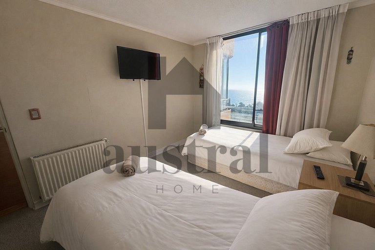 Apartamento maravilhoso com vista para o mar.