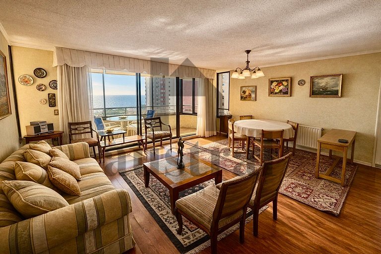 Apartamento maravilhoso com vista para o mar.