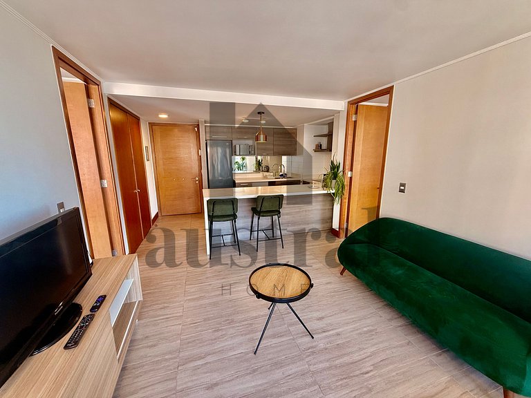 Moderno depto doble suite piscina temperada