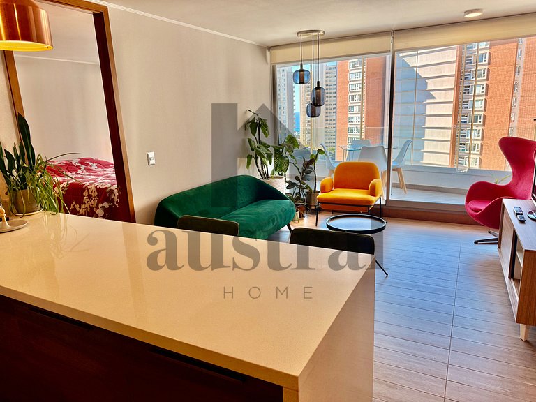 Moderno depto doble suite piscina temperada