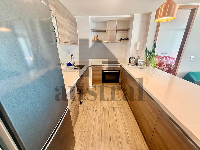 Moderno depto doble suite piscina temperada