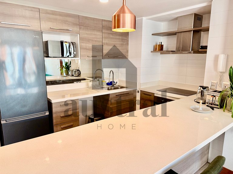 Moderno depto doble suite piscina temperada