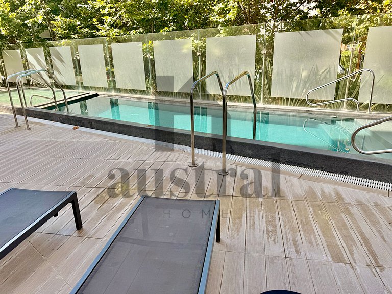 Modern double suite apartment with heated pool