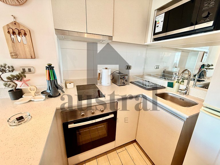 Depto con vista al mar y piscina temperada