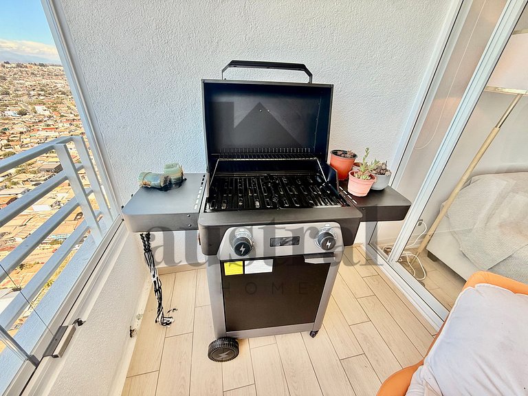 Depto con vista al mar y piscina temperada