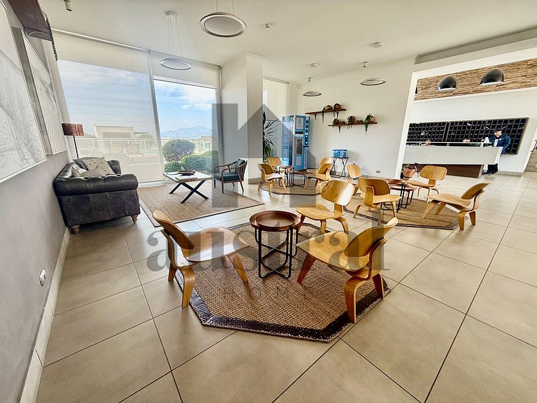 Apt com vista para o mar e piscina aquecida