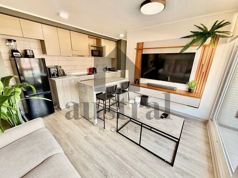 Decorado con estacionamiento cerca Est. Nacional