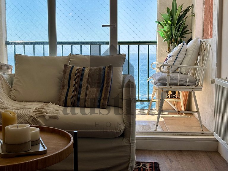 Vista para o mar ideal para relaxar