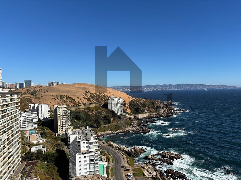 Maraviloosa vista al mar dos estacionamientos