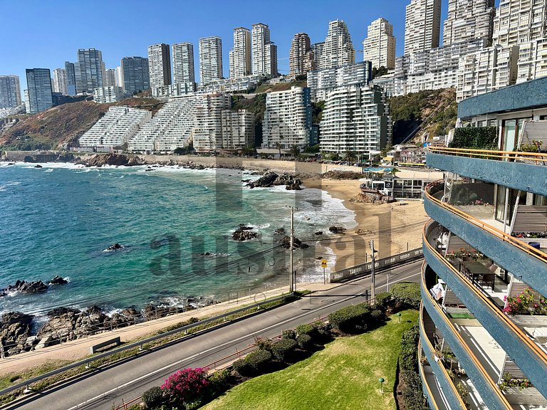 Vista maravilhosa para o mar, à beira-mar.