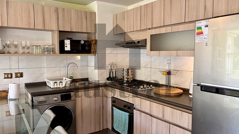 Lindo apartamento no térreo.